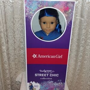 AMERICAN GIRL TRULY ME 18" DOLL#90 AMERICAN GIRL STREET CHIC BLUE HAIR NEW
